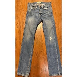 Abercrombie Kids Jeans Boys 13/14 Regular, Medium Wash Blue Denim Straight Leg